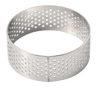 Hopbucan Lot de 10 Anneaux pour Gâteau en Acier Inoxydable de 5 Cm, pour Mousse pour Gâteau Perforé Résistant, Outils pour Beignets pour Cuisson Rond