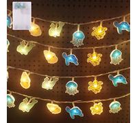 Hopelit Guirlande lumineuse océan - 1,5 m - 10 LED - À piles - Étanche - Avec minuterie - Veilleuse - Pour chambre d'enfant, garçon et fille - Lit de maison - Cadeau d'anniversaire - Décoration de
