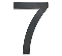 Hopelit Numéro de maison, anthracite RAL 7016, gris anthracite, structure fine, revêtement par pulvérisation, numéro de maison, hauteur 20 cm, inscription Arial - chiffre 7