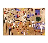 HOPNRU Joan Miro Art Peinture Surréalisme Carnaval de Harriquin Affiche Art Abstrait Mur Art Photo Impression Toile Peinture Moderne Salon Décoration Affiche (60x90cm-Sans cadre)