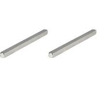 HOPPE 2265221 Tige carrée galvanisée pour WC 5 x 85 mm pour poignées de porte classe 3, acier (Lot de 2)