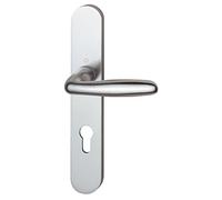 Hoppe - Ensemble de 2 poignees de porte verona-coloris argent - Fonction.Clé I -
