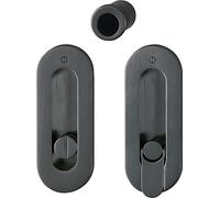 HOPPE Ensemble de coquilles pour portes coulissantes M472 -WC, rosace ovale, laiton noir satiné