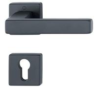 HOPPE Poignée de porte FH TOULON - Sur rosace PZ, épaisseur de porte 40-45, VK 8,5, aluminium noir mat.