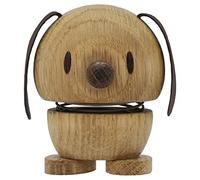 Hoptimist Chien, Figurine à Ressort & Porte-Bonheur en Bois, décoration scandinave, déco pour Salon, Bureau & Table, idée Cadeau Originale en chêne, 5,5 x 5,9 x 7,3 cm, Petit, chêne