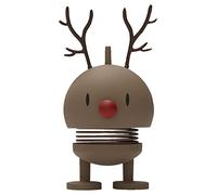 Hoptimist Figurine de Noël Santa Bumble, Décoration scandinave Rouge, 5,9 x 6,1 x 7,2 cm, Porte-bonheur pour Salon, Bureau et Chambre
