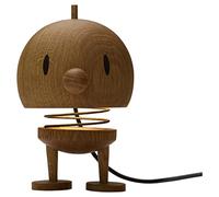 Hoptimist Lampe, lampe de table Bumble en chêne, design scandinave, lampe pour salon, chambre, bureau & chambre d’enfant, lampe décorative en bois, 2 watts, 15 x 10 cm, chêne, grand format