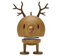 Hoptimist Reindeer Bumble, renne, figurine de Noël, figurine à ressort, décoration scandinave pour le salon, le bureau & la chambre, idée cadeau en chêne FSC, 14 x 8,5 cm, moyen, chêne
