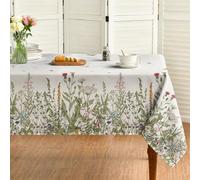 Horaldaily Nappe Printemps-été, 152,4 x 213,4 cm, Motif Fleurs Sauvages, décoration de Table pour fête, Pique-Nique, dîner