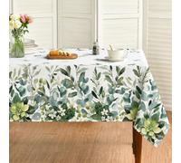 Horaldaily Nappe Printemps-été 152,4 x 213,4 cm, Motif Floral Eucalyptus pour fête, Pique-Nique, dîner