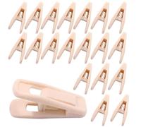Hordion Lot de 20 Pinces à Cintre en Velours Rose Clair Solides pour vêtements, feutres, cintres en Velours