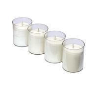 Horeca Candles - Bougie Chauffe Plat Longue Durée 24 Heures - Blanc - Lot de 4 Bougies Blanches non Parfumées - Pour Décoration, Mariage, Parities
