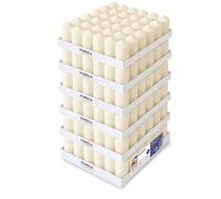 Horeca Candles - Bougies Piliers - Ivoire - Ø 4 x 7 cm - Lot de 120 Bougies Décoratives pour la Maison - Longue Durée 12 Heures - Cire Non Parfumées - Pour la Maison, Mariage, Fêtes et la Restauration