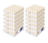 Horeca Candles - Bougies Piliers - Ivoire - Ø 4 x 7 cm - Lot de 240 Bougies Décoratives pour la Maison - Longue Durée 12 Heures - Cire Non Parfumées - Pour la Maison, Mariage, Fêtes et la Restauration