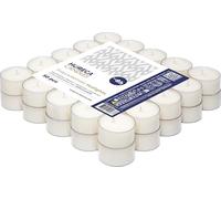 Horeca Candles - Lot de 50 Bougies Chauffe-Plat Blanches - Durée 8 Heures - Transparent - Paraffine non Parfumée - Pour Mariage, Décoration, Gastronomie