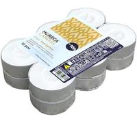 Horeca Candles - Maxi bougies chauffe-plat blanches - Non parfumées - 144 pièces - Grandes bougies 57 x 22 mm - Durée de combustion 10 heures - Cire anti-goutte - 12 x lot de 12 bougies chauffe-plat