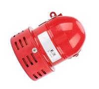 Horett Alarme Moteur MS190 220 V 120 DB Mini Sirène Antivol électrique Industrielle en Métal avec Tuyère Réglable pour la Construction D'usine et L'avertissement de Panne de Route Rouge