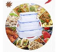 Horett Boîte de Conservation des Aliments Récipient Alimentaire en Plastique Boîte à Lunch en Plastique Récipient de Stockage des Aliments 380 Ml 800 Ml 1300 Rectangle Sans BPA (286)