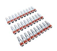Horett Bouchon D'air Industriel Bouchon de Tuyau D'air Pneumatique 30 Pièces Filetage Mâle NPT 1/4 Pouces pour Raccords de Type I M D avec Filetage Pré-revêtu Outils