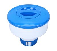 Horett Distributeur de Piscine Réglable en Plastique Rétractable 17,5x9,5cm | Plastique, Dosage Réglable, Anneau D'aération Rotatif, Rangement Rétractable, Flotteur de Spa, Bains à Remous, Piscines