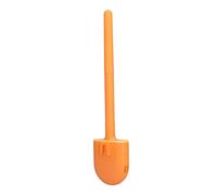 Horett Ensemble de Brosse de Toilette à Tête Flexible Plate Murale 14,4 | Matériau PP TPR, Outil de Nettoyage des Toilettes, Utilisation dans la Salle de Bain, Poignée Amovible, Base Drainante,