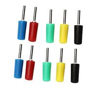 Horett Fiche Banane, Broche Mâle Droite en Laiton é de 2 Mm | Isolation PE, Compatible avec Prise de Panneau, Résistant à la Corrosion, 30 V CA-60 V CC, Maximum 10 A, Connecteur de Sonde