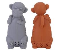 Horett Infuseur à thé en Silicone, Filtre à Trous Fins Résistant la | Passoire à thé en Silicone de qualité Alimentaire, Motif Singe de Dessin animé, Infusion de thé en Vrac, Utilisation de
