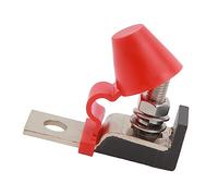Horett Kit de Bloc de Fusibles à Montage sur Borne, Bloc Fusibles Batterie, Support Fusible 58 V M8 30-300 A DC, Alimentation PPS en Acier Inoxydable avec Capuchon étanche pour (250A)
