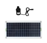 Horett Kit de Pompe Solaire Pompe à Eau Solaire Ensemble de 30W Silicium Polycristallin 800L par Heure D'aspiration D'eau DC 12V avec Métal ABS pour Serre RV Camping