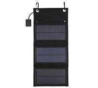 Horett Panneau Solaire Pliable 15W IP65 Monocristallin 42,2 X 18,1cm | Tissu en Silicone PET, étanche IP65, USB 5V, Indicateur LED, Randonnée, Utilisation de la Batterie D'un Ordinateur Portable