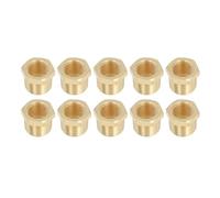 Horett Raccord de Tuyau en Laiton Adaptateur de Tuyau Raccord fileté en Laiton 10 Pièces 1/2 NPT Mâle X 3/8 NPT Femelle Réducteur Bague Hexagonale avec Filetage scellé à