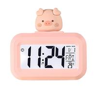 Horett Réveil Numérique Mignon, Température du Calendrier de Bureau LED | Montre de Chevet en Plastique, écran Transparent de des Yeux, Mode D'économie D'énergie, Décoration de Chambre D'enfant,
