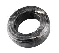 Horett Tuyau D'air Pneumatique, 15 M, 900 Psi, Caoutchouc renforcé | Kit D'accessoires de Compresseur, Caoutchouc pour Gonflage des Pneus de Voiture, flexibilité à Chaud et à Froid, Raccord