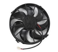 Horett Ventilateur de Condenseur AC 24V 3200 Tr/min 7 Pales Type Tirage | Boîtier en Plastique Métal, Bus Camions, Compatibilité Ventilateur de Radiateur, Moteur Réversible, Forme Fine, Système 24V