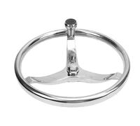 Horett Volant de Bateau de 13,5 Pouces, Volant Marin 13,5 Pouces, Bateau, Acier Inoxydable 304, 3 Rayons Universels avec écrou Fixe /8-18 pour Arbre Conique