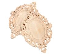 HORIALENCE Appliques Bois Sculpté 2pcs Beige pour Décoration Artistique de Meubles, Convient aux Portes et Meubles