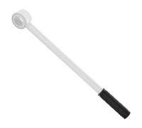 HORIALENCE Baguette pour Store Enrouleur Ovale argentée - Manche Ergonomique pour Rideaux Lourds - Conçue pour fenêtres de Bureau et Habitation