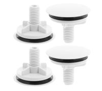 HORIALENCE Cache Trou Évier Blanc en Abs 4 Pièces, Bouchon de Vidange pour Lavabo et Bassin, Adapté aux Trous de 13-35mm, Décoration Pratique Cuisine et Salle de Bain