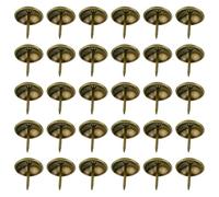 HORIALENCE Clous Ronds en Fer Couleur Café 100 Pcs, Style Antique Unique, Tête Large, sans Bavure, Faciles à Enfoncer pour Décoration de Meubles et Projets DIY