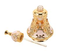HORIALENCE Flacon d'aromathérapie en verre et métal, format de voyage compact, style arabe du Moyen-Orient, adapté aux huiles essentielles et parfums