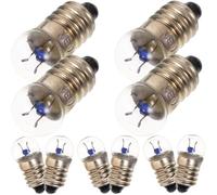 HORIALENCE Lot de 10 Ampoules Miniatures E10 2,5v 0,3a en Verre pour Expérience Scientifique et Lampe Électrique, pour Enseignement Physique et Utilisation en Classe