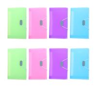 HORIALENCE Lot de 8 porte-documents accordéon A6 - Mini-classeur extensible pour reçus, tickets et cartes, rangement de factures mensuelles - Porte-documents portable multicolore
