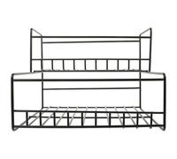 HORIALENCE Organiseur la Cuisine en Fer Noir, Étagère de Rangement Multifonctionnelle à 2 Niveaux, Facile à Nettoyer, pour Maison et Boutique de Thé