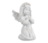 HORIALENCE Statuette D’Ange en Résine Blanc, Chérubin Décoratif | Décor Léger au Style Vintage, Finition Couleur Fraîche, pour Plantes en Pot, Clubs et Vitrine