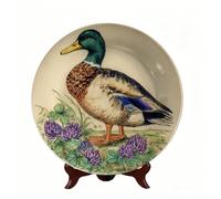 Horienteeon Ma*llard Assiettes décoratives en forme de canard à suspendre au mur - Assiettes florales pour cuisine, salle à manger, vitrine, meuble à vin, plateau à bijoux, décoration murale