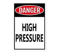 Horienteeon Panneau mural en aluminium résistant à la rouille avec inscription « Danger » - Haute pression - 14 x 20 cm