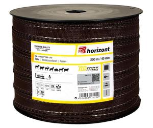 Horizont Classic 200 M Ruban pour clôture électrique Braun 40 mm Braun 40 mm