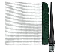 HORIZONT - Clôture de délimitation FLEX Petites Mailles - Filet Non Électrifiable - Volailles & Animaux Domestiques - Espacement Libre Des Piquets - Jardin ou Camping - Vert - Long. 25 m Haut. 1m10