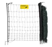 horizont easyLine Clôture pour chien 25 m - 105 cm de haut - Clôture mobile avec électricité et 7 piquets en PVC à double pointe - Filet vert - Clôture de jardin stable mobile et de camping pour