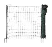 horizont easyLine Clôture pour poulets 50 m de long, 110 cm de haut - 14 piquets en fibre de verre à double pointe - Verte, clôture pour volaille sans électricité, clôture mobile, clôture électrique
